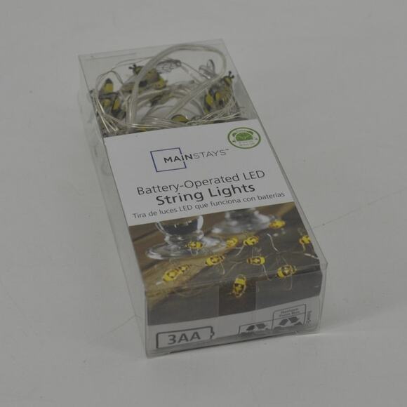 Mainstays Honey Bee Yellow String Light Battery Operated - Picture 12 of 15